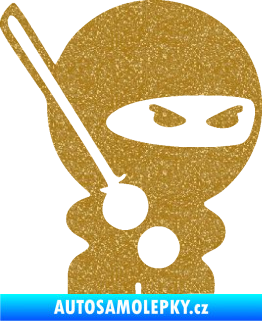 Samolepka Ninja baby 001 pravá Ultra Metalic zlatá