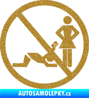 Samolepka No free money Ultra Metalic zlatá
