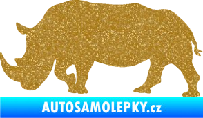 Samolepka Nosorožec 002 levá Ultra Metalic zlatá