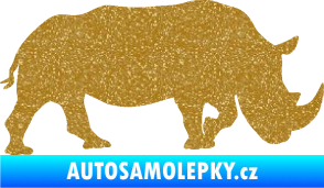 Samolepka Nosorožec 002 pravá Ultra Metalic zlatá