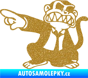 Samolepka Opičák JDM levá Ultra Metalic zlatá