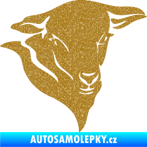 Samolepka Ovce 001 pravá hlava Ultra Metalic zlatá