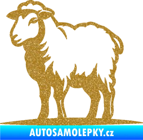 Samolepka Ovce 002 levá Ultra Metalic zlatá
