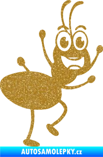 Samolepka Pan mravenec pravá Ultra Metalic zlatá