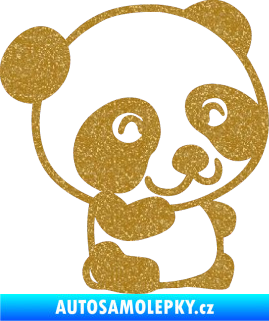 Samolepka Panda 002 pravá Ultra Metalic zlatá