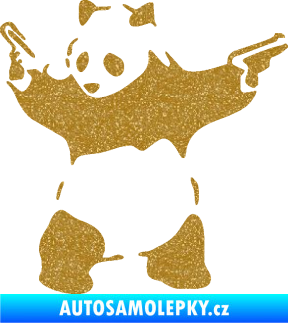 Samolepka Panda 007 levá gangster Ultra Metalic zlatá