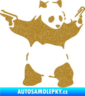 Samolepka Panda 007 pravá gangster Ultra Metalic zlatá
