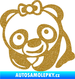Samolepka Panda baby levá Ultra Metalic zlatá