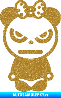 Samolepka Panda girl Ultra Metalic zlatá