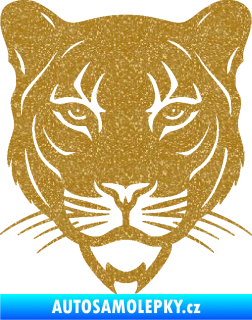 Samolepka Panter 002 hlava black panther Ultra Metalic zlatá