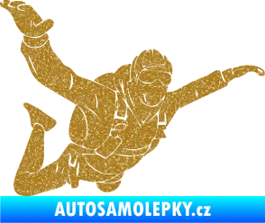 Samolepka Parašutista 004 pravá Ultra Metalic zlatá