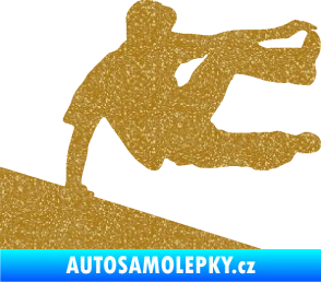 Samolepka Parkour 001 pravá Ultra Metalic zlatá