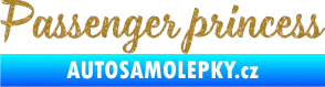 Samolepka Passenger Princess 001 nápis Ultra Metalic zlatá