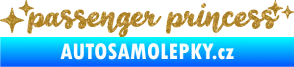 Samolepka Passenger Princess 002 nápis s hvězdičkami Ultra Metalic zlatá