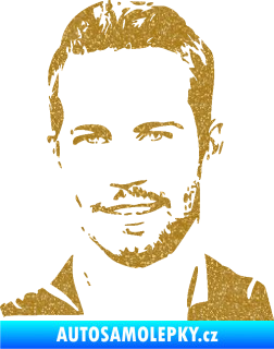 Samolepka Paul Walker 001 levá Ultra Metalic zlatá