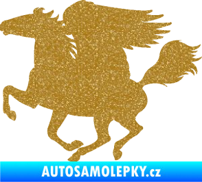 Samolepka Pegas 001 levá okřídlený kůň Ultra Metalic zlatá