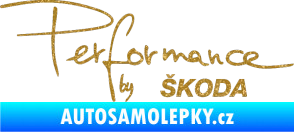 Samolepka Performance by Škoda Ultra Metalic zlatá
