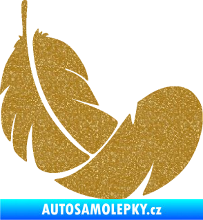 Samolepka Peříčko 008 pravá Ultra Metalic zlatá
