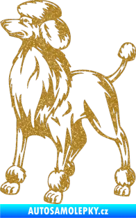 Samolepka Pes 014 levá Pudl Ultra Metalic zlatá