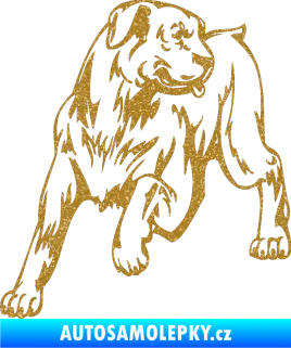 Samolepka Pes 020 levá Ultra Metalic zlatá