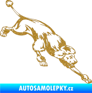 Samolepka Pes 022 pravá Pudl Ultra Metalic zlatá