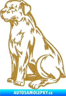 Samolepka Pes 032 levá Ultra Metalic zlatá