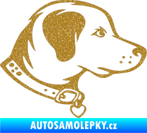 Samolepka Pes 058 pravá Ultra Metalic zlatá