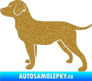 Samolepka Pes 062 levá Labrador Ultra Metalic zlatá