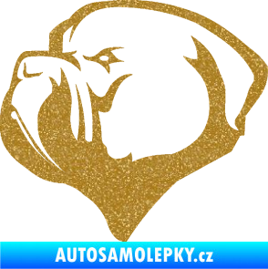 Samolepka Pes 116 levá pitbull Ultra Metalic zlatá