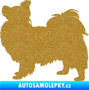 Samolepka Pes 149 levá papillon Ultra Metalic zlatá
