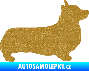 Samolepka Pes 164 pravá Welsh Corgi Pembroke Ultra Metalic zlatá