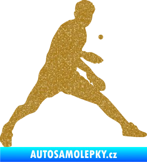 Samolepka Ping pong 002 pravá Ultra Metalic zlatá