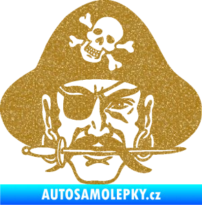 Samolepka Pirát 002 pravá Ultra Metalic zlatá