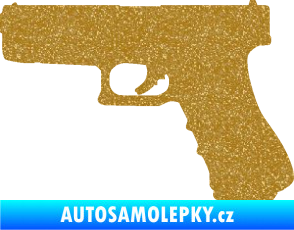 Samolepka Pistole 001 levá Ultra Metalic zlatá