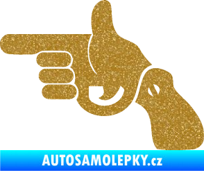 Samolepka Pistole 002 levá han gun Ultra Metalic zlatá