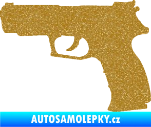 Samolepka Pistole 003 levá Ultra Metalic zlatá