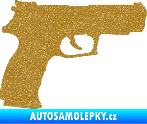 Samolepka Pistole 003 pravá Ultra Metalic zlatá