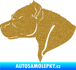 Samolepka Pitbull 004 levá Ultra Metalic zlatá