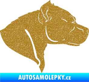 Samolepka Pitbull 004 pravá Ultra Metalic zlatá