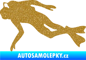 Samolepka Potápěč 002 levá Ultra Metalic zlatá