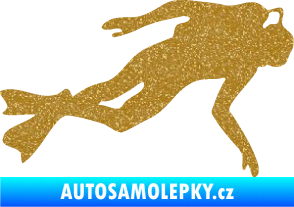 Samolepka Potápěč 002 pravá Ultra Metalic zlatá