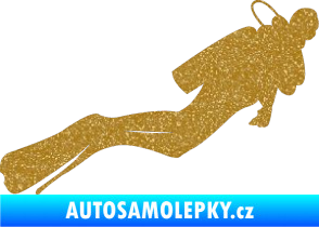 Samolepka Potápěč 005 pravá Ultra Metalic zlatá
