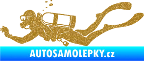 Samolepka Potápěč 011 levá Ultra Metalic zlatá