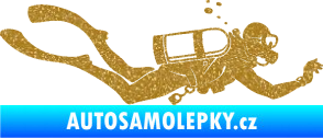Samolepka Potápěč 011 pravá Ultra Metalic zlatá