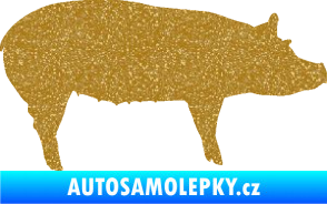 Samolepka Prase 002 pravá Ultra Metalic zlatá