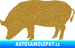 Samolepka Prase 004 levá Ultra Metalic zlatá