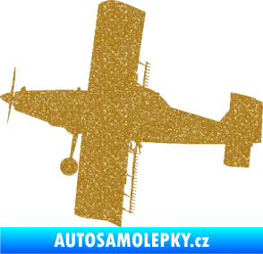 Samolepka Práškovací letoun Čmelák levá Ultra Metalic zlatá