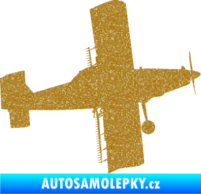 Samolepka Práškovací letoun Čmelák pravá Ultra Metalic zlatá