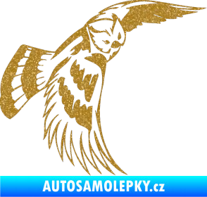 Samolepka Predators 081 pravá sova Ultra Metalic zlatá