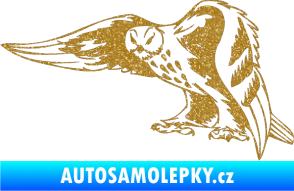 Samolepka Predators 094 levá sova Ultra Metalic zlatá